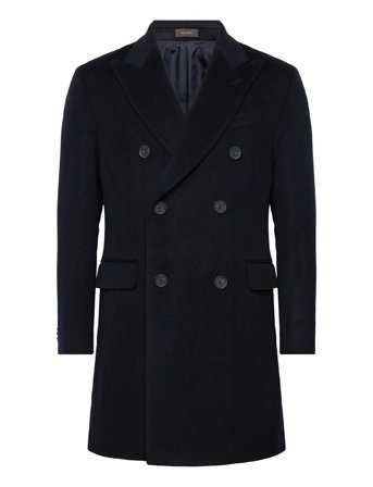Oscar Jacobson Silvain Db Coat - Navy - 46