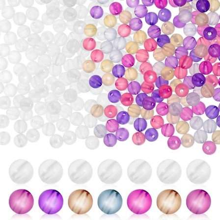 1000 stk. UV-perler Farveskiftende perler UV-reaktive plastperler Solperler (Tilfældig farve)