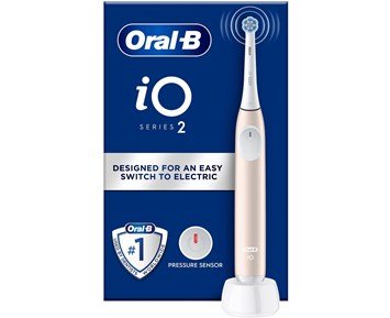 Oral-B-iO2 Calm Pink-Elektrisk tannbørste med automatisk trykksensor-Oral care-Elektriske tannbørster