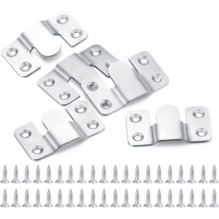 10kpl Upotettavat kiinnikkeet, lukittava valokuvakehyksen koukku ruostumattomasta teräksestä, kuvan ripustuskoukut Z-Clip-kiinnike seinäasennukseen [