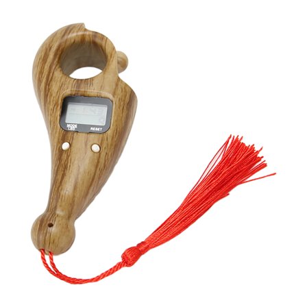 Digitaalinen helmien laskuri tupsulla LCD-näytöllä, hiljainen, iskunkestävä digitaalinen Buddha-helmien laskuri meditaatioon, sormiliikkeisiin, 