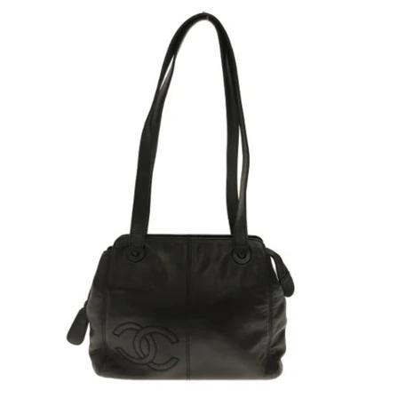 Chanel Vintage Pre-owned Shoulder Väska svart, Dam Vintage Väskor, Dam, Storlek: ONE SIZE