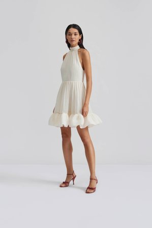 Malina - Fern mini dress - L - White