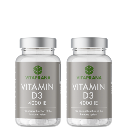 Vitaprana 2 x D-vitamin 4000 IE, 110 caps