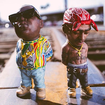 Mini Resin Hip Hop Roliga Brother Staty Ornament b 3*5*10cm