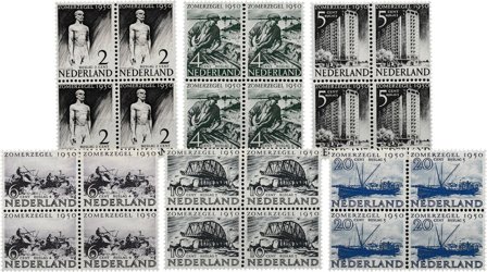 Holland 1950 - NVPH 550-555 - 4-blok - Postfrisk