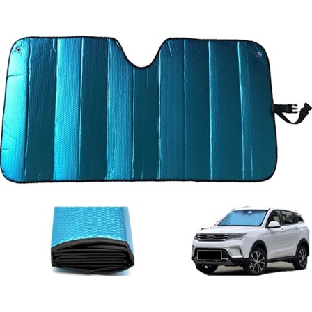 Solskydd för bilruta - Tjock 5-lagers luftbubblor blockerar värme och solens UV-strålar, Frontruta solskydd, Bilskydd - Håll din bil sval -