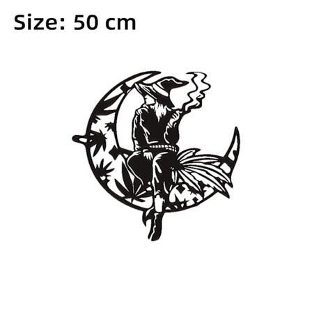 Halloween Witch Sign Metall Vegg Art Dekor 50CM