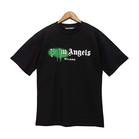 Palm Angels 22Ss Unisex Tryckt Mode Casual Kortärmad Bomull style10 M