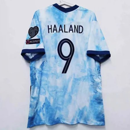 /NN/2021 Norge VM-kval Tröja Nr. 9 Haaland Nr. 13 Ødegaard – Barn- & Vuxenstorlekar-XL 21 Norge bortatröja Nr. 10 + armband XL