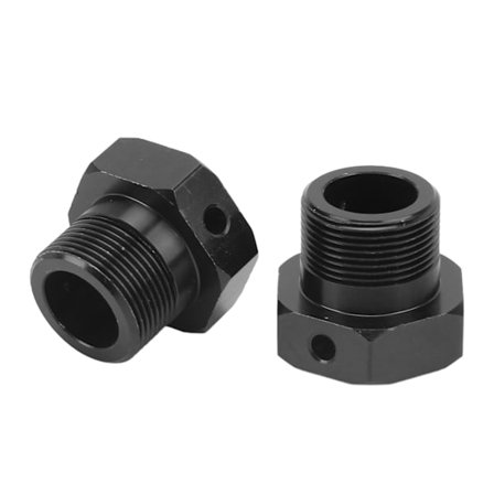 2 st RC Aluminium Hjul Hex Nav 24mm Aluminiumlegering Stabil RC 24mm Hjul Hex Nav för ARRMA 1/5 Outcast Kraton 8s Svart