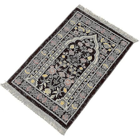 Vintage-tyyliin turkkilainen chenille-muslimi rukousmatto kudottu jacquard-kukkaterälehdet