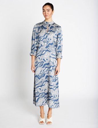 Bruuns Bazaar Floretbbclarenas Dress - Blue - 42