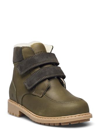 Stewie Tex Velcro Boot Green Wheat