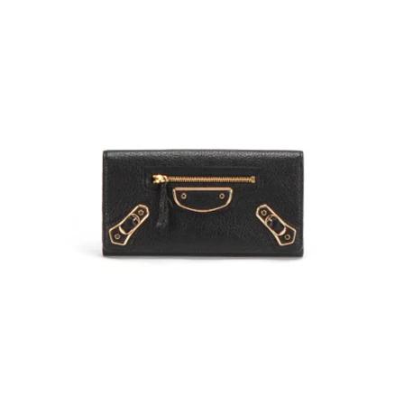 Balenciaga Vintage Pre-ownedLeatherwallets Sort, Dame Vintage Accessories, Størrelse: ONE Size