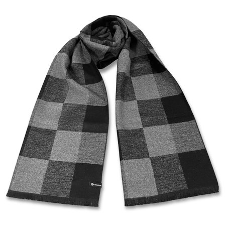 Metro | Grått og svart rutete dresskjerf for menn - Vinterskjerf