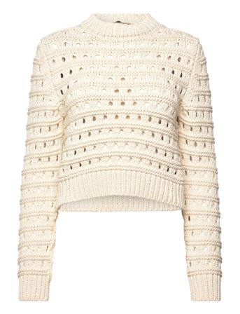 Cotton Stitch Sweater Cream Stella Nova