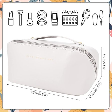 Bærbar Sminkepung PU Lær Sminkepung Stor Kapasitet Reiseveske