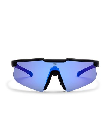 MESSYWEEKEND Letvægtssportssolbriller Speed Black Blue Polarized, Tøj & Bolig, Briller & Solbriller, Solbriller