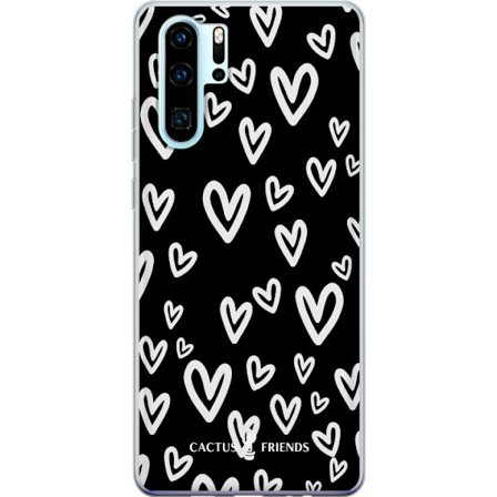 Yhteensopiva Puhelinkuori Huawei Huawei P30 Pro Cactus and Friends - Handdrawn Love Chaos