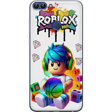 Yhteensopiva Puhelinkuori Huawei Huawei P smart Värikäs Roblox-kuvitus pelihahmolla, leluilla ja energialla, täydellinen pelifaneille ja moderniin