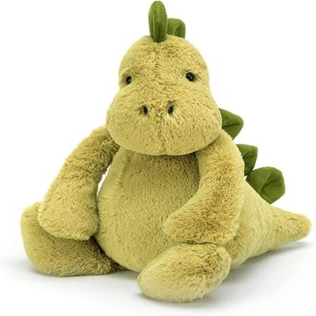 Jellycat Bashful Dino - Blødt legetøj, Medium 23 cm Dinosaur Plyslegetøj, Klassisk Gave til Børn Medium Medium 30cm