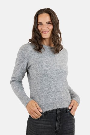 B. COPENHAGEN - Langærmet Strik - Grå - Ryg Detalje