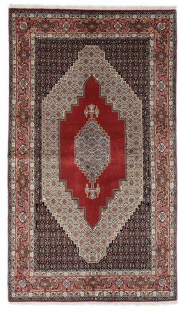 Hand Knotted Senneh Rug 138X237 Wool Brown/Dark Red Small