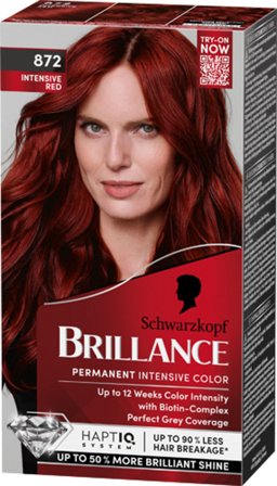 Schwarzkopf Brillance 872 Intensive Red (W) 872 Intensive Red, Hår, Hårfarve, Permanent Hårfarve