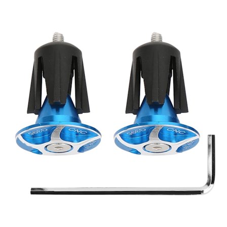 2 stk. Aluminium Sykkel Styre Håndtak Grip Bar End Plugg Caps Deler G395 Blå