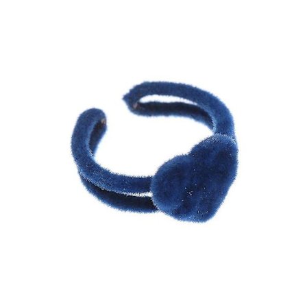 Nye fløyelsringer Vinrød Hjerte Flokkering Ring Sløyfe Åpen Ring Pekefinger