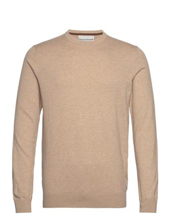 Bs Milas Regular Fit Knitwear Strikkegenser M. Rund Krage Beige Bruun & Stengade