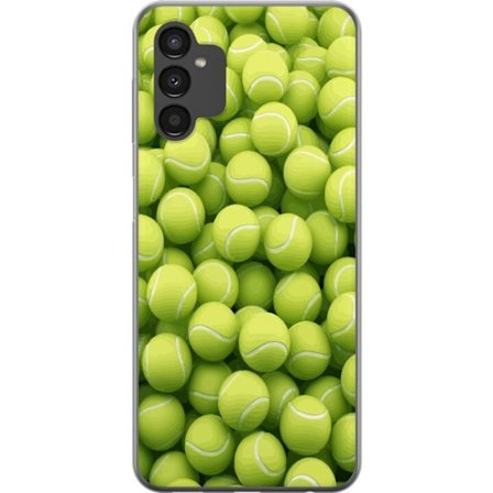 Kompatibel Mobilcover til Samsung Samsung Galaxy A04s Mønster af grønne tennisbolde i høj detalje, sporty motiv med gentagende tekstur og stærke f