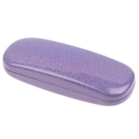 1 stk Kompressions PU Læder Myopi Brilletui Kugle Spænde Lilla