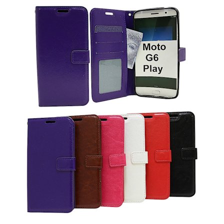 Crazy Horse Wallet Motorola Moto G6 Play