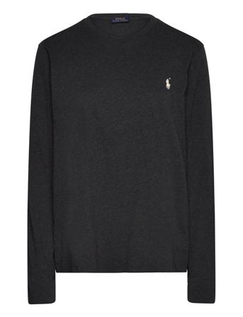 Long-Sleeve Jersey Crewneck Tee Tops T-shirts & Tops Long-sleeved Black Polo Ralph Lauren