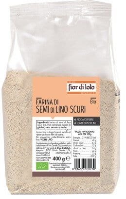 Fior Di Loto Farina Di Semi Di Lino Scuri Bio 400g