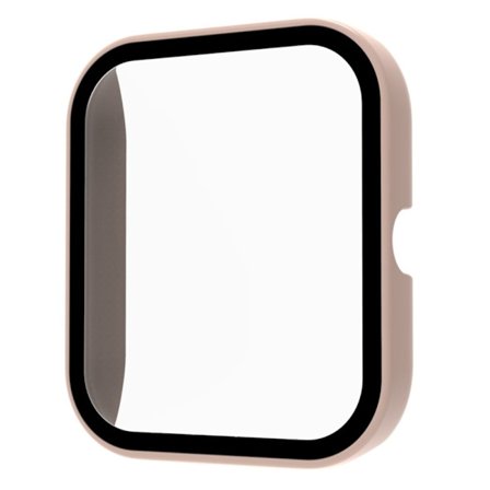 Haylou RS4 Plus cover with tempered glass screen protector - Pink