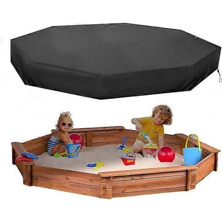 Åttekantet Sandkasse Trekk, Utendørs Hage Åttekantet Sandkasse Trekk, 420D Oxford Stoff Vanntett, Vindtett og Støvtett, Egnet for Barn