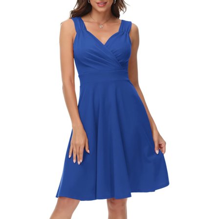 GRACE KARIN Naisten 1950-luvun vintage kesäinen V-kaula-aukko