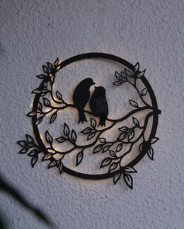 Solcellsdekoration Love Birds Svart - Star Trading