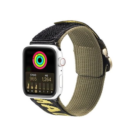 Dux Ducis hihna (ulkoilu) Apple Watch Ultra, SE, 9-1 (49-38 mm) nailon hihna keltainen rannekoru