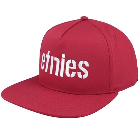 Etnies - Röd snapback Keps - Corp Red/White Snapback @ Hatstore