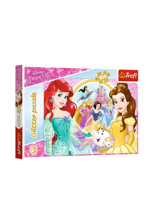 Trefl Glitterpussel Prinsessor 100 Spel & pussel Unisex ONESIZE