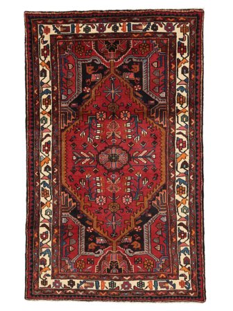 110X182 Tapis D'orient Hamadan Rouge Foncé/Noir (Laine, Perse)