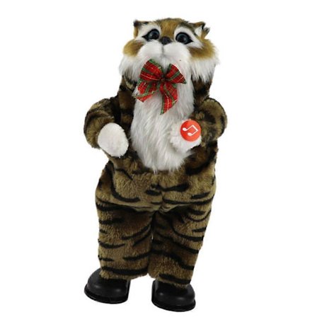 Musikalsk Leke Kattunge Figur Festlig Dukke Julepynt Nyttår Plysjdukke