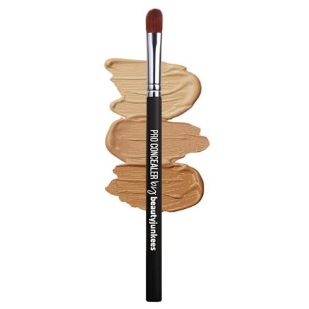 Flad Concealer Børste Under Øjet - Lille Concealer Børste til Foundation, Øjenbryn, Næsekonturbørste, Farvekorrigerende Børste, Fungerer med Creme, 