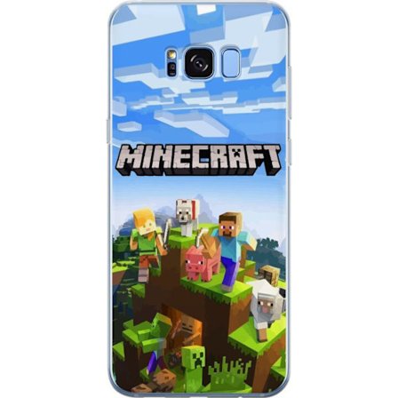 Kompatibelt Mobilskal till Samsung Galaxy S8 Minecraft Creeper block pixel retro spelande