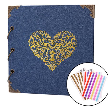 Fotoalbum DIY Scrapbook (10x10 tum 50 sidor dubbelsidig)