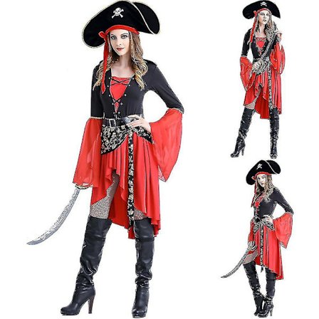 Pirat fra Caribien Swashbuckler Buccaneer Kostume Fancy Up Outfits til Kvinder